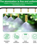 Adjustable Copper Atomizing Nozzle Sprayer For Drip Irrigation Thirty Pack One Quarter Inch Micro Sprinklers spraying mist