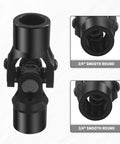 Three Quarter Inch Round Steering Universal Joint Black 96mm Single U Joint Shaft Smooth Round Ends Built To Last Heavy Duty