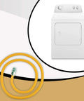 Flexible Stainless Steel Gas Line For Dryer With Connector Kit Half Inch MIP To Half Inch FIP Fittings Durable Yellow Gas Hose