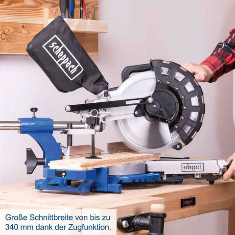 Heavy Duty Workhorse Circular Saw Featuring Knockout 2000 Watt Power Output And Slick Smooth Cutting Action For Toughest Job Site Rip And Crosscut Tasks on a workbench with wood.