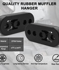 Heavy Duty Beefy Universal Rubber Exhaust Hanger 4 Hole Muffler Bracket for Cars Trucks SUVs Adjustable Insulator 2 Pack
