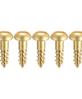 Five Brass Wood Screws M4 X 12mm Slotted Round Head Self Tapping Durable DIY Hardware Pack Of 50 For Furniture Cabinets And Projects