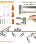 Installation tools and parts for Sleek LED Track Lighting Kit 54 Inch Matte Nickel 8 Way Ceiling Track Spotlight System