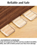 Clear Plastic Shim Wedges 8 Pack For Leveling Tables and Furniture under wooden surface