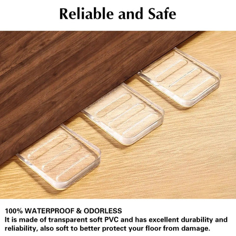 Clear Plastic Shim Wedges 8 Pack For Leveling Tables and Furniture under wooden surface