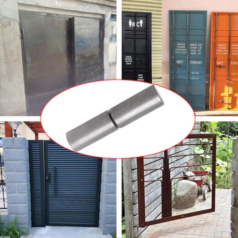 Four weld-on steel barrel hinges, 4⅛ x 1 in, heavy-duty gate hinges with ½ in pin for metal doors or gates.