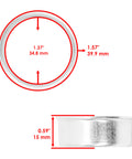 Dimensions of metal bushing for Rear Swing Arm Bushing Kit For Yamaha Blaster YFS200 1988 2006 with Pivot Shafts Solid Bushings