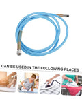 High Temperature PTFE Steam Hose Replacement Tube For Steam Irons And Industrial Use displayed with ironing examples