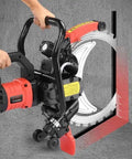 16 Inch 9500W Brushless Concrete Ring Saw Beast With Titanium Blade For Granite And Cement Deep Groove Cutting At 3000 Rpm Dustproof Wall Chaser Heavy Duty Circular Saw Includes 4 Blades Tough As Nails in use cutting through concrete wall.