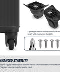 1 Pair Luggage Replacement Swivel Caster Wheels With 360-Degree Rubber Trolley Wheel Kit, screws, suitcase corner shown