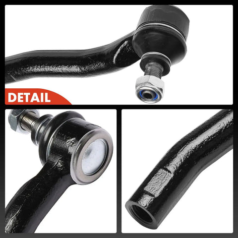 Toyota Corolla Front Outer Tie Rod End Replacement Pair For 2003 2008 Models With Easy Install OE Fitment And Premium Steering Linkage Durable Steel Construction And Drop In Ready To Install, black steel tie rod end detail