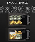 Fireproof 0.8 Cu Ft Digital Safe Box With Electronic Keypad And Internal Light showing open safe with valuables inside