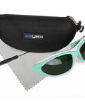Heavy Duty Laser Protective Glasses Delivering Kickass Eye Safety For Salon Professionals with case and cleaning cloth.