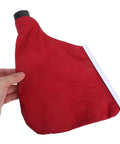 Heavy Duty 4 Inch Woodworking Belt Sander Dust Collection Bag With Reusable Debris Catcher And No Hassle Quick Snap Mount, red fabric.