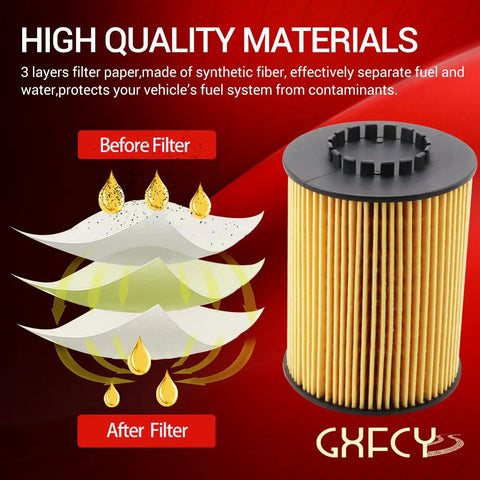 Oil Filter Replacement Kit Pack Of 4 Fits Porsche Cayenne 3.6L V6 2012-2018 Atlas 2018-2023 CC 2012-2017 Passat 2012-2018 Touareg 2011-2017