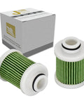 Two Pack Fuel Filters For Suzuki Outboard Engines 15412-92J00 And 15412-92J01 Compatible 2 Piece Cartridge Set For DF100 DF115 DF150AP DF200AP