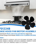 Heavy Duty Beefy Range Hood Motor Replacement For 97012248 Two Speed 120V CCW Rotation 7 Inch Blade on kitchen stovetop