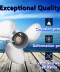 Stainless Steel Boat Outboard Propeller 13 By 19 Right Rotation 13 Spline Three Blade Fits Johnson Evinrude BRP Engines