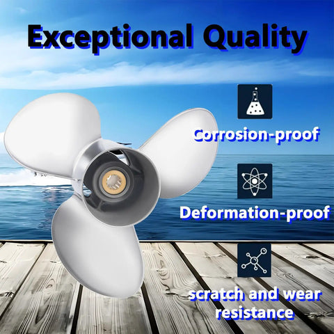 Stainless Steel Boat Outboard Propeller 13 By 19 Right Rotation 13 Spline Three Blade Fits Johnson Evinrude BRP Engines