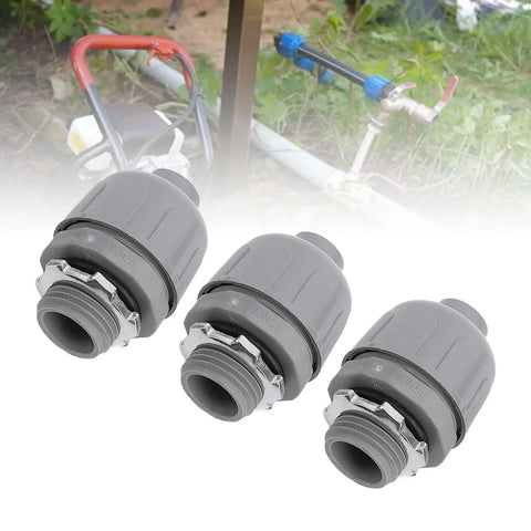 20 Pack 3/4 Inch NPT Liquid Tight Connectors For Flexible Conduit Nylon 6 Non Metallic Cable Clamps, close-up view.