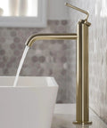 Ramus One Handle Vessel Sink Bathroom Faucet With Pop Up Drain Dope Matte Black Finish Lead Free Solid Brass Construction And Ceramic Cartridge For Leak Free Performance by white sink