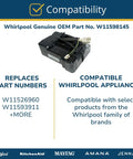 Genuine OEM Freezer Inverter Board Replacement, Replaces W11526960 And W11593911, Model W11598145 shown with compatibility details