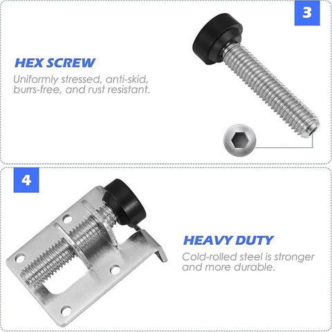 Hex screw and zinc alloy bracket from Eight Piece Adjustable Furniture Feet Set With Heavy Duty Leveling Legs And Anti Slip Pads Zinc Alloy Corner Bracket Table Levelers For Desks Cabinets And Workbenches Rock Solid Wobble Free Easy Height Adjust Home Decor.