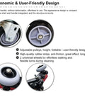 Commercial Floor Scrubber wheels and features, showcasing durable and ergonomic design, 20 inch cleaning path and dual tank system.