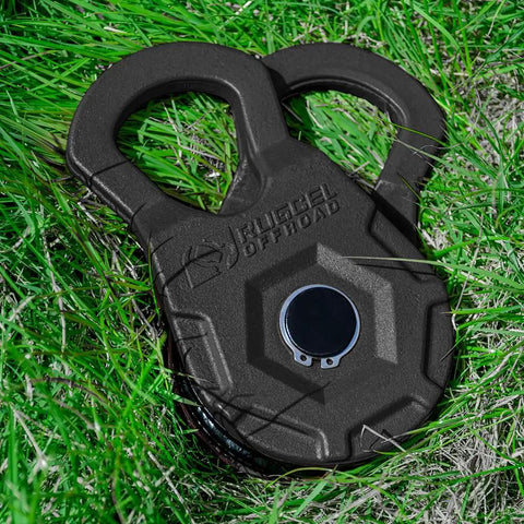 Snatch Block 12 Ton Heavy Duty Winch Pulley For Off Road Recovery E Coated Black Finish on grass