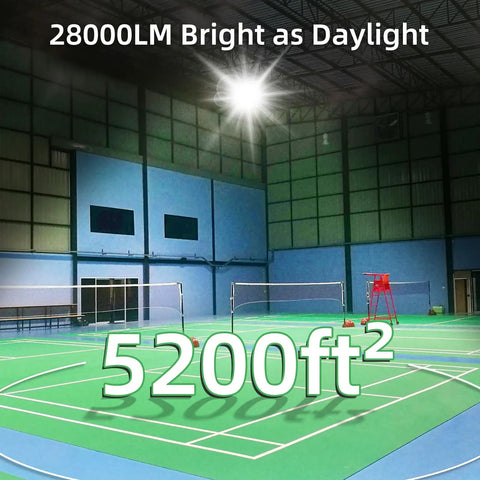 Beefed Up LED Flood Light 200W Outdoor Stadium Lighting With Adjustable Angles And Two Module Design 28,000LM 6500K Ultra Bright IP67 Waterproof For Backyard Arena And Outdoor Yard