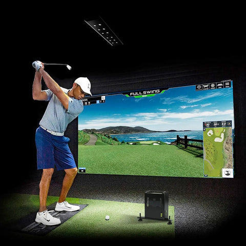 Golfer using Rugged Metal Protective Case With Handle For Golf Launch Monitor First Gen Model Guards Against Impacts And Drops