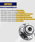 Front Wheel Bearing And Hub Assembly 950 004 Fits 2003 2019 Toyota 4Runner 2007 2009 FJ Cruiser 2005 2019 Tacoma 6 Lug With ABS