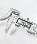 Close-up measuring caliper with Aluminum Bolt On Trailer Tie Loop Ring Set, 2 Inch Inner Diameter, Heavy Duty Lashing Tie Down Ring