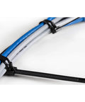6 Inch Reusable Nylon Cable Ties 7mm Wide 35mm Bundle Diameter 50Lb Tensile Strength For Indoor Outdoor Use secures cables