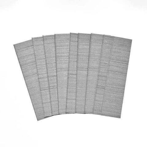 Top Tier One Thousand Piece 1 1 4 Inch 18 Gauge Galvanized Brad Nails crafted for indoor carpentry, showing steel strips for framing.