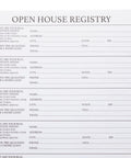 Open House Guest Sign In Book And Realtor Tent Cards Set 2 Pack Navy Blue 8.5 By 11 Real Estate Agent Supplies sign-in page.