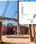 Heavy Duty Stainless Steel Spring Plunger Pin Set Featuring Self Locking Telescopic Action And Rock Solid Indexing Plunger Latch displayed on a ship deck.
