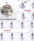 Diagram of 5 Inch Stainless Steel Furniture Legs For Couch Bed Armchair Cabinet Coffee Table Round Replacement Feet Waterproof Rustproof