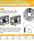 Game Changing Direct Drive Washer Clutch Kit With Motor Coupling And Four 80040 Agitator Dogs Replacement Bundle For Kenmore Whirlpool Washers Fits 285331 285380 3351342 3946794 3946847 3951311 AP3094537; 285785 clutch parts