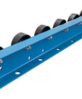 Conveyor Rails With Plastic Skate Wheels For Five Foot Gravity Rail System That Keeps Pallets And Cartons Flowing Smoothly Heavy Duty Steel