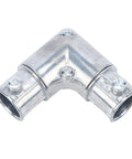 1/2 Inch 90 Degree Inside Corner Conduit Fitting Zinc Alloy Electrical Pull Elbow For EMT Wire Routing side view showing bolt holes.