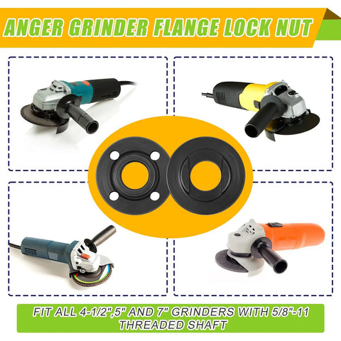 Crush Any Grinding Task With This Badass Angle Grinder Wrench Kit Including 25 Universal Flange Nuts And Tough Adjustable Spanners For Zero Hassle Workshop Wins Daily, featuring flange lock nuts.