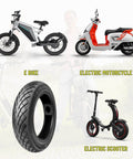 Tubeless 3.0-10 E-Bike Tire Kit With Valve Stem And Core Tool, Puncture Resistant 4PR Tire for E-Bikes and Scooters