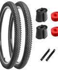 26 Inch Mountain Bike Tire Set 26x1.95 With Schrader Valve Inner Tubes, Includes Tire Levers And Liners, Folding Replacement