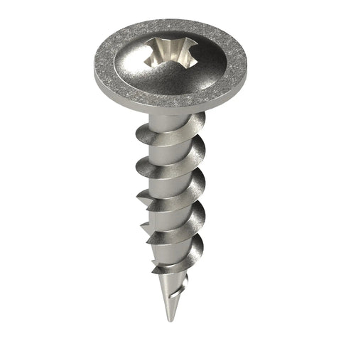 Close-up of a nickel-plated screw from Soft Close Cabinet Hinge With Blumotion For One And One Quarter Inch Overlay 110 Degree Opening Nickel Plated Steel Nickel Finish One-Piece Wraparound Design For Face Frame Cabinets Premium Durable Hardware Pack Of 20