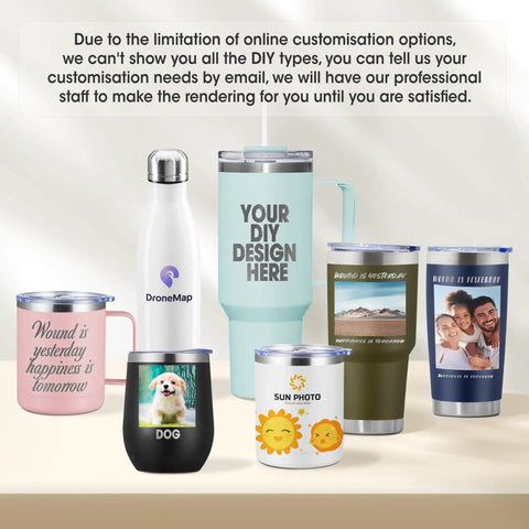 Solid Bulk Set Of One Hundred Custom 17 Oz Stainless Steel Water Bottles Double Wall Insulated And Totally Leakproof With Dope Custom Graphics For Sports And Outdoor Adventures Printed In Usa display with various designs and colors.