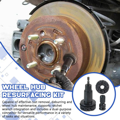 Wheel Hub Cleaning Tool And 5 Head Stud Cleaner Kit For Brake Hubs Grime Busting And Corrosion Removal Grinding Maintenance