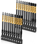 Faqeegi 20-Piece 4-inch impact hex bit set (metric & SAE) with 1/4-inch hex shank and magnetic CNC tips