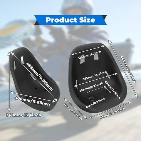 Product size dimensions of Ergonomic Universal Go Kart Seat With Backrest For Racing Drift Cars And Balance Vehicles