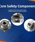 Front Wheel Bearing Hub Assembly Five Lug With ABS Compatible With Audi TT Quattro 2008 2015 A3 2009 2013 Q3 2015 2018 Tiguan